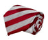 red and white classic barber  striped  tie